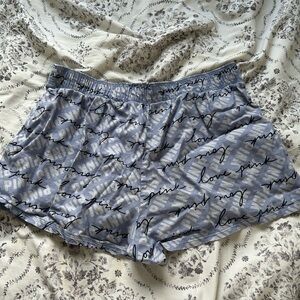 Victoria's Secret Blue Script Pajama Shorts
